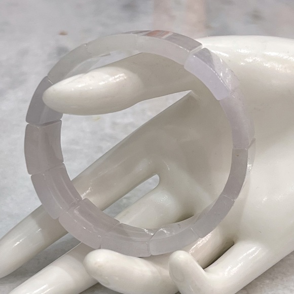 Natural Jade Thick Stretch Bracelet - Picture 5 of 12